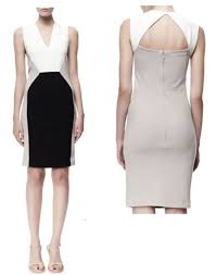 Stella Mccartney Open Back Sleeveless Colorblock Dress Black White Tan In 2020 Colorblock Dress Dresses Stella Mccartney Dresses