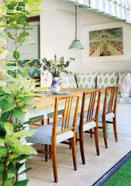 In this dining room, styled for a homes & gardens decorating shoot by alyce taylor, fromental's braque wallpaper is layered with painted chairs to create an intricately intriguing space. Outdoor Dining Area Ideas And Design House Garden