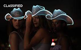 Neon Cowboys Smoke White Google Search Neon Cowboy Hats Western Cowboy Hats