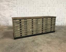 Vidaxl meuble à tiroirs 33 x 45 x 60 cm chêne. Ancienne Banque De Mercerie Double Face De 32 Tiroirs Peinte