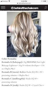 Redken Eq 9p Clear Behindthechair Com Color Formulas Balayage Olaplex Redken This Is Blonde In 2020 Hair Color Formulas Redken Hair Products Redken Hair Color