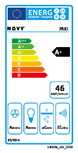 Novy Dampkap Vision 90 Cm Wit 7831 | Art & Craft