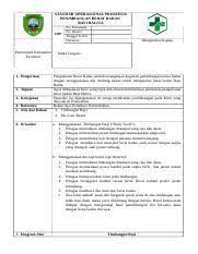 10 desember 2015 status revisi : Sop Pengukuran Panjang Badan Docx Standar Operasional Prosedur Pengukuran Panjang Badan Bayi Balita Sop Pemerintah Kabupaten Pasaman No Dokumen No Course Hero