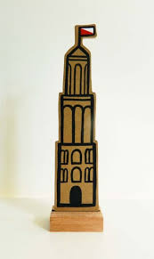 Wooden Rosie Domtoren Klein Utrecht Illustratie