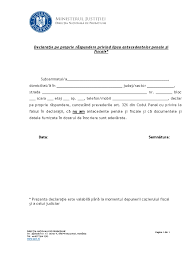 Directia de probatiune este compartimentul prin care se asigura indeplinirea atributiilor ce revin ministerului justitiei si libertatilor cetatenesti legate de conducerea, coordonarea si controlul activitatii serviciilor de probatiune de pe langa fiecare tribunal. Declaratie Pe Proprie Raspundere Pdf