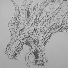 Image May Contain Drawing Dragon Sketch Dragon Artwork Kaiju Art