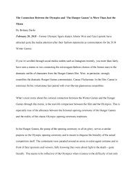 The Connection Between The Olympics And The Hunger Games Is More Than Just The Meme By Brittany Berks Issuu