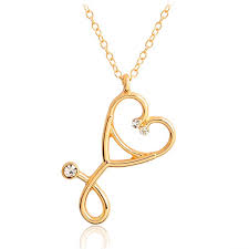 Boost your look with one of our gleaming gold pendants crafted in white and yellow gold from 10k to 24k. Buy Stethoscope Heart Pendant Gold Chain Necklace Gift For Medical Doctors Nurse Student Graduation Gift At Affordable Prices Free Shipping Real Reviews With Photos Joom