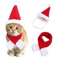 Pet Dog Cat Santa Hat Adjustable Pet Christmas Holiday Santa Hat With Scarf Dog Costume Hats Cat Apparel L Read More Cat Scarf Crochet Dog Clothes Santa Cat