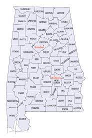 Map Of Central Alabama List Of Counties In Alabama - Wikipedia