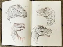 Sketching Raptors Dinosaur Illustration Dinosaur Sketch Dinosaur Art