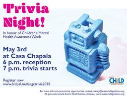 But i have no idea how to figure out which bars do trivia nights, which days, and how much they charge for drinks. Austin Child Guidance Center Event Calendar Trivia Night
