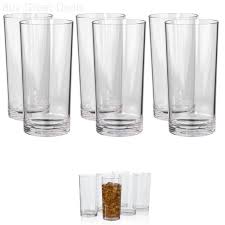 Free artist support · highest quality products · 24 hour production 6 Pcs Plastic Tumblers Acrylic Clear Drinking Glasses Scotch Whiskey Cups 12 Oz Kitchen Dining Bar Supplies Home Garden