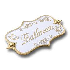 These gorgeous shabby chic styl. The Metal Foundry Bathroom Brass Door Sign Vintage Shabby Chic Style Home Decor Wall Plaque Handmade Uk Buy Online In Aruba At Aruba Desertcart Com Productid 55631113