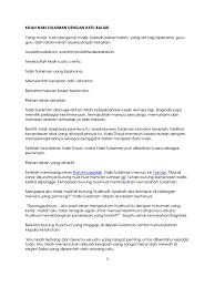 Assalamualaikumwarahmatullahiwabarakatuh, terima kasih saya ucapkan. Kisah Nabi Sulaiman Dengan Ratu