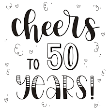 Verjaardagskaart Cheers To 50 Years Kaartje2go