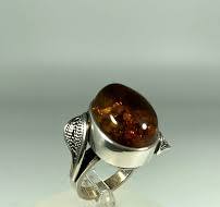 Handmade Baltic Amber Ring in 925 Sterling Silver for Women ...