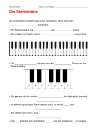 Klicke markiere an, um die töne auf dem klavier zu markieren, wenn du auf sie klickst. Die Stammtone Luckentext