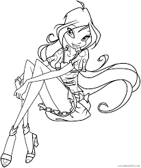 Bloom harmonix winx club coloring pages printable and coloring book to print for free. Flora Winx Club Coloring Pages Coloring4free Coloring4free Com