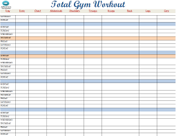 Total Gym Workout Sheet Sport1stfuture Org