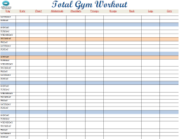 total gym workout sheet sport1stfuture org