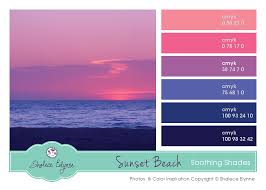 Pink Purple Blue Sunset Pallet Blue Color Schemes Beach