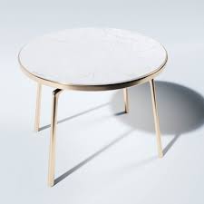 The sturdy stainless steel frame is finished in a complementary pewter tone. 3d Round Marble Coffee Table With A Golden Base Cgtrader