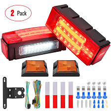 Amazon.com: Nilight 2PCS Rectangular LED Trailer Light Kit with Halo Glow  Submersible LED Stop Turn Tail Side Marker Clearance License Light for 12V  Trailer Boat Camper RV Trucks Snowmobile (TL-40) : Automotive