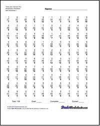 Multiplication Worksheets Conventional Two Minute Tests Multiplication Worksheets Multiplication Fact Family Worksheet