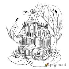 Just Colored This In Pigment House Colouring Pages Halloween Coloring Book Free Halloween Coloring Pages