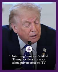 Donald Trump was left red-faced after accidentally reading a private note  from US secretary of state Marco Rubio.