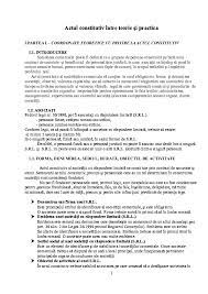 Aici veti regasi un exemplu de model de act constitutiv pentru o societate cu mai multi in caz ca va doriti un model de act constitutiv pentru un asociat unic, atunci inlocuiti intre cu de si stergeti celelalte campuri in care ar fi fost identificati. Doc Actul Constitutiv Intre Teorie Si Practica Madalina Zaharia Academia Edu