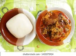 Egusi soup is unarguably the most popular nigerian soup. Dish Nigerian Swallow Fufu Egusi Soup Stock Photo Edit Now 1433375924