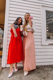 Check out this similar top, blazer, pants, booties, bag, necklace, sunglasses and wear with a gucci belt. 7 Cute Galentine S Day Valentine S Day Outfit Ideas Emma S Edition