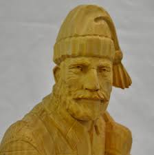 Noble Lumberjack Wood Carving by Robert Roy