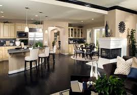 Love The Black Crown Molding Dark Floors White Baseboards And Open Floorplan And The Layout Is Perfect Luxury Kitchen Design Home House