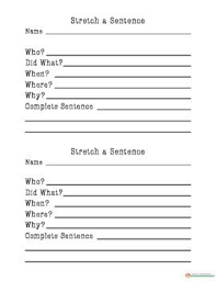 Stretch A Sentence Worksheet Writing Instruction Teaching Writing Elementary Writing