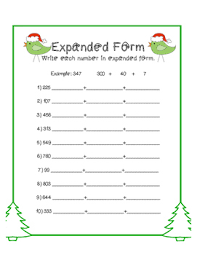 Expanded Form Winter Theme Worksheet 2nd Grade By Tales Of A Type One Teacher