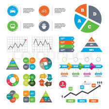 Data Pie Chart And Graphs Transport Stock Vector