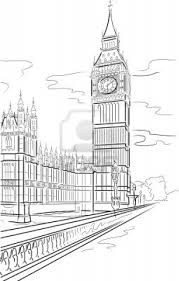 Big Ben De Tour De Londres De Dessin Dessin Urbain Dessin Batiment Tour De Londres
