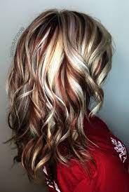 Blonde hair with red highlights is for the daring and adventurous at heart and is the favorite hair color for hot women. Hair Salon For Curly Hair An Haircut Near Me Marysville An Hairspray Cast In The Recording Studio Red Blonde Brown Hair Red Blonde Hair Blonde Brown Hair Color