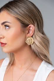 Olive Sun Earrings In Gold