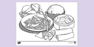 The food on the table. Chinese Food Coloring Pages All Coloring Pages Power