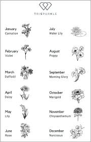 Personalized Birth Flower Ring Custom Dainty Ring Everyday Etsy Birth Flower Tattoos Birth Flowers Dainty Tattoos