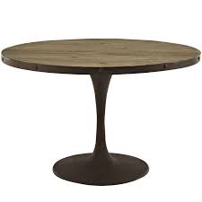 Drive 48 Round Wood Top Dining Table Brown Dining Table Round Dining Table Industrial Modern Dining Table