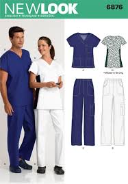 Simplicity 6876 Scrubs Pattern Sewing Pattern Sizes Pants Sewing Pattern