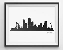 Dallas Skyline Printable Black And White Silhouette Plus Vector Clip Art Pack Of Buildings Dallas Texas Dallas Skyline Skyline Silhouette Skyline Drawing