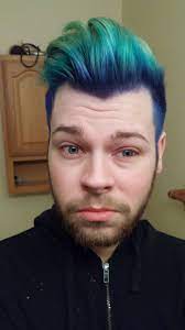 March 2017 Merman Hair Colored And Styled Me Me Blue Green Purple Neon Multideminsional Hair Green Hair Men Colored Hair Tips Men Hair Color