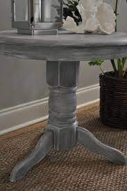 Tips and my process for staining and then painting my dining table and chairs. Grey White Washed Diy Furniture White Washed Furniture Furniture Diy Distressed Furniture