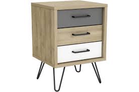 Table De Chevet Scandinave Avec 3 Tiroirs Multicolore Elea Table De Chevet Pas Cher